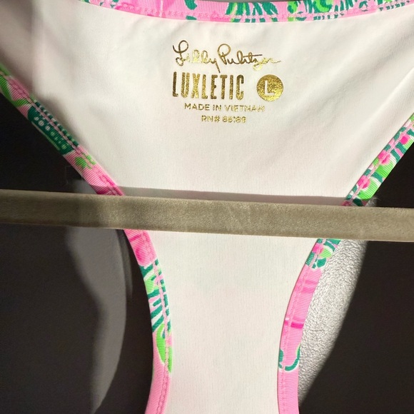 Lilly Pulitzer Luxletic Pink and Green Tank - Picture 2 of 5